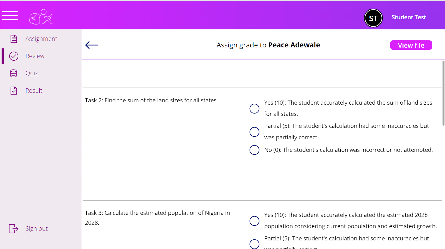 Student Assignment Portal screenshot 4
